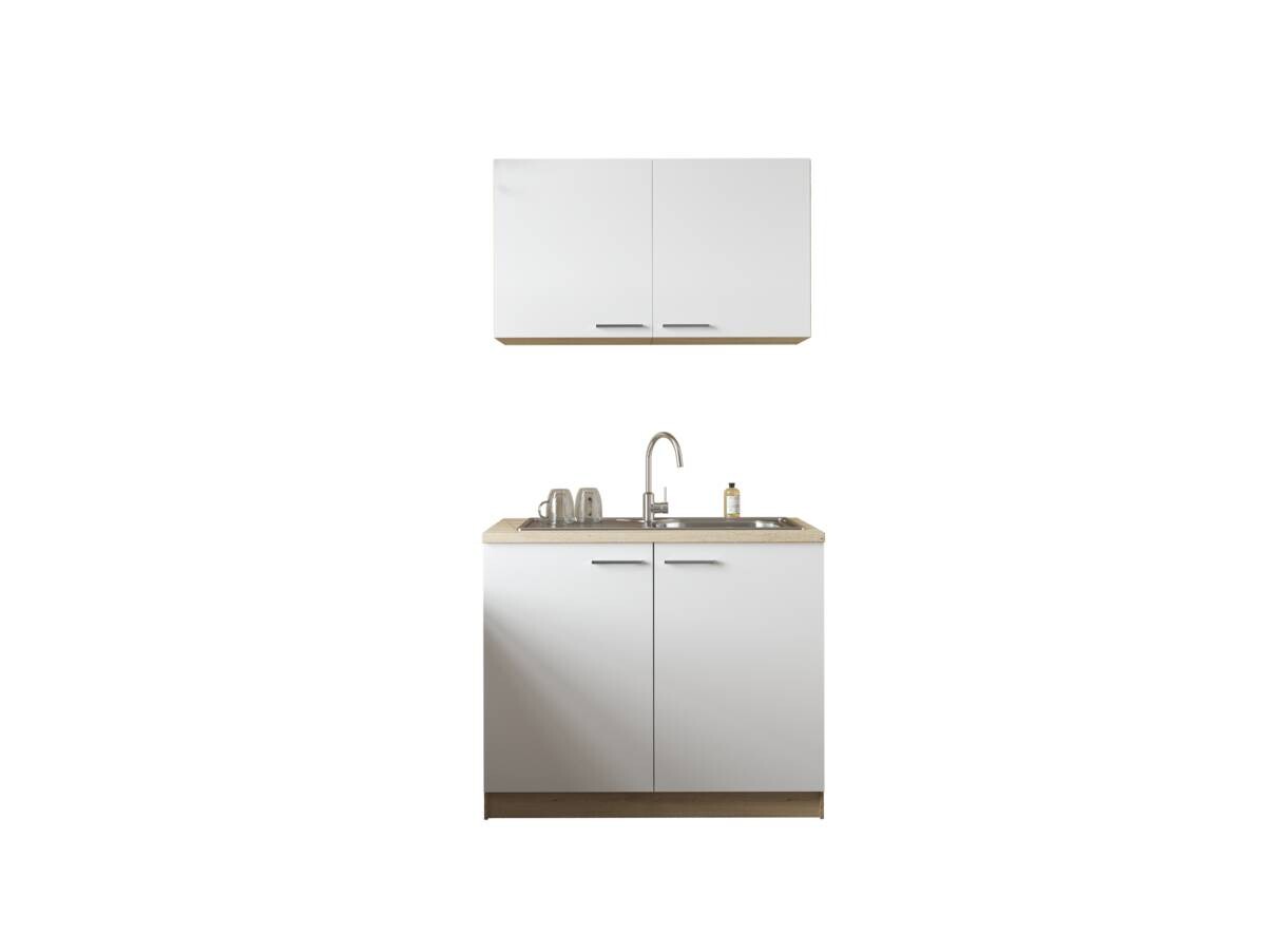 Anbauküchen-Set Merle weiß B/H/T: ca. 100x200x60 cm