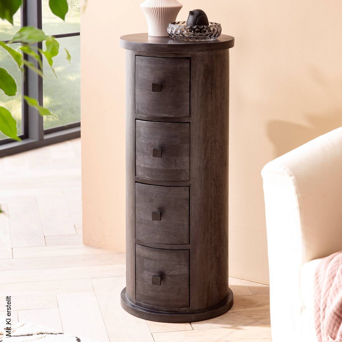 Sideboard schwarz B/H/T: ca. 34x85x34 cm