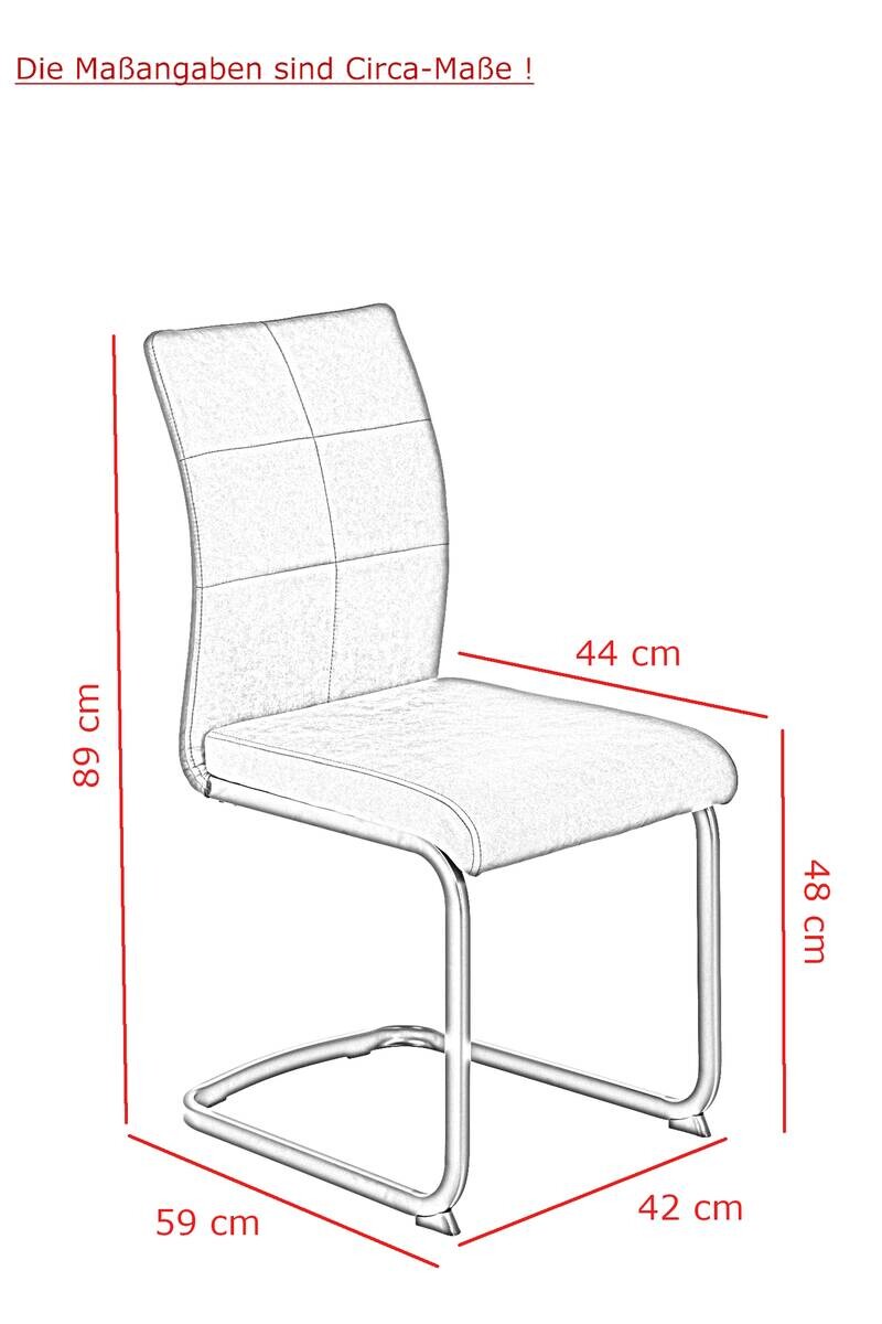 Essgruppe Pia Eiche anthrazit Holzwerkstoff B/H/T: ca. 180x76x80 cm