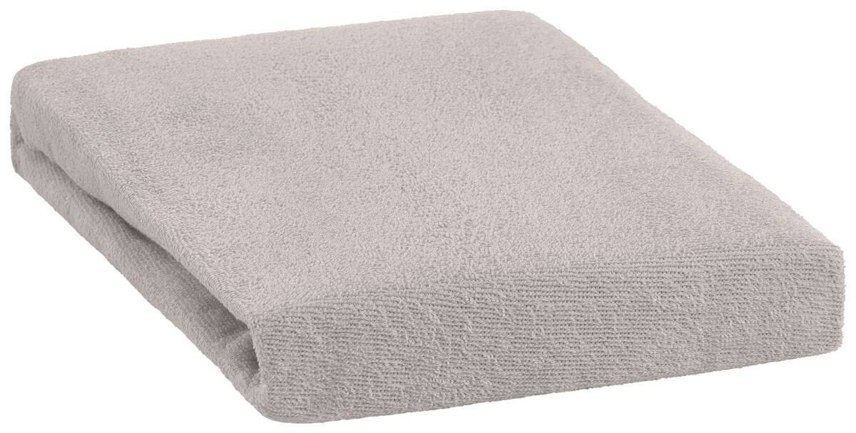 Frottee Spannbetttuch grau 100% Baumwolle B/L: ca. 70x140 cm