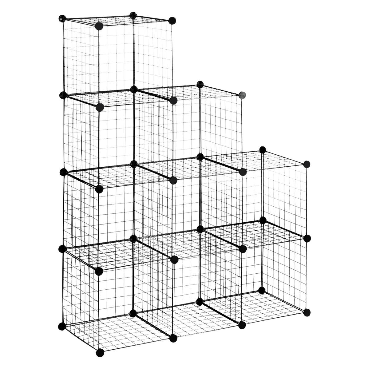 HOMCOM Regal schwarz Kunststoff B/H/L: ca. 35x35x35 cm