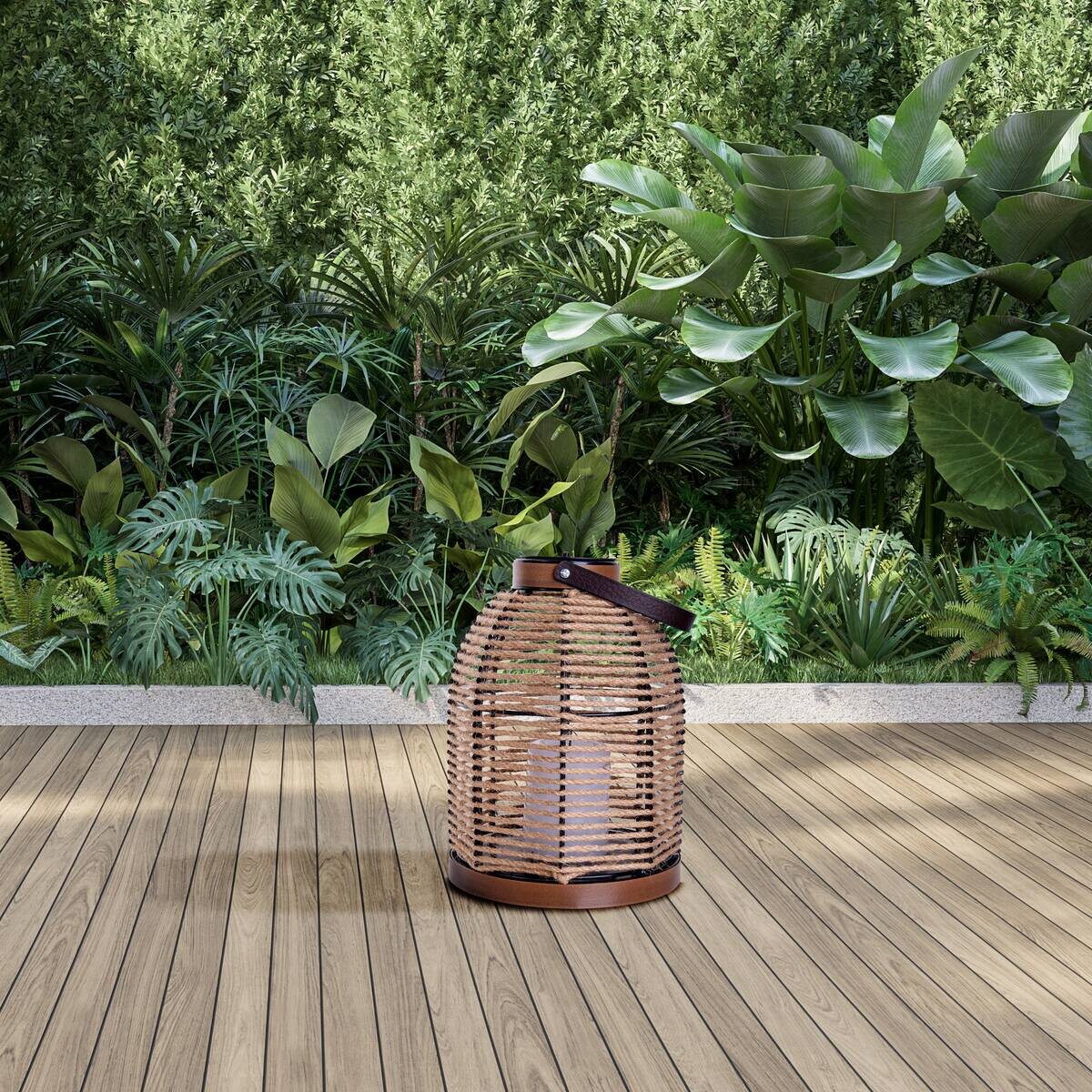 LED-Solarleuchte 5292627 beige Metall H/D: ca. 29x21 cm