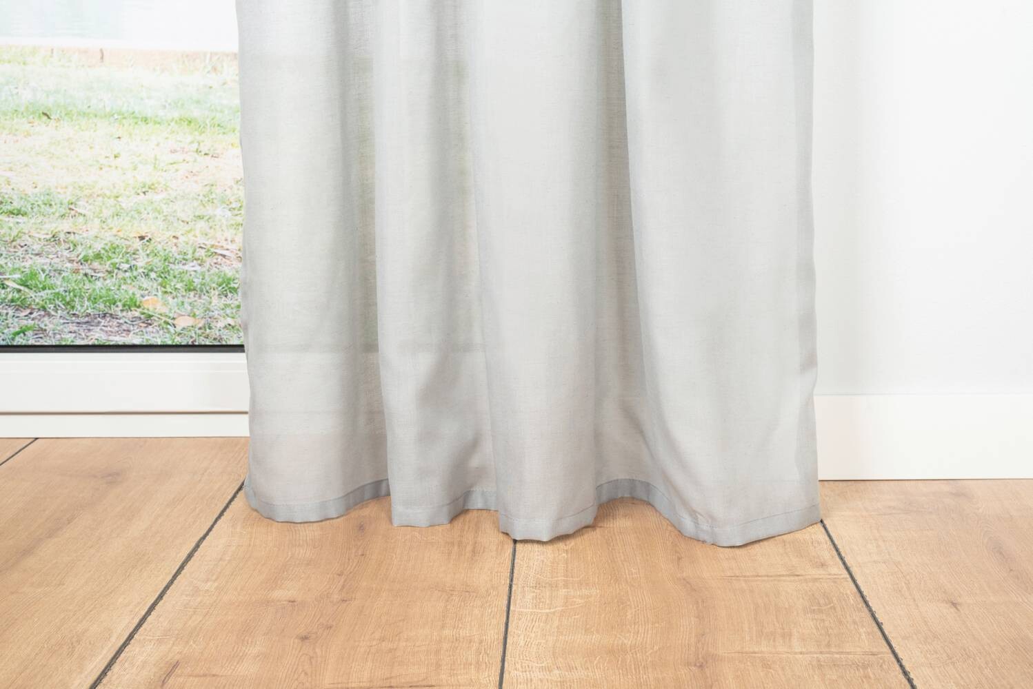 Ösenvorhang 2er Pack Breeze grau 100% Polyester B/L: ca. 135x245 cm