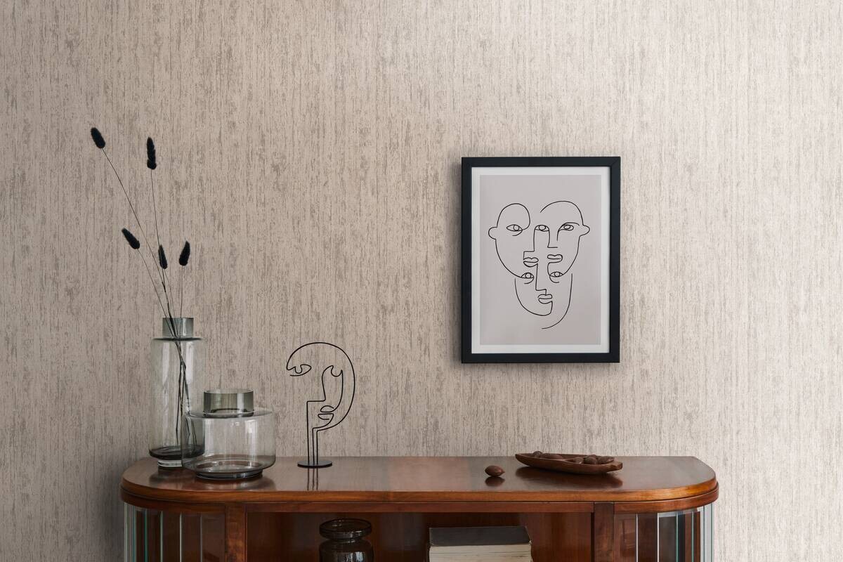 A.S.Creation Vliestapete silber beige B/H/D: ca. 53x1005x8,3 cm