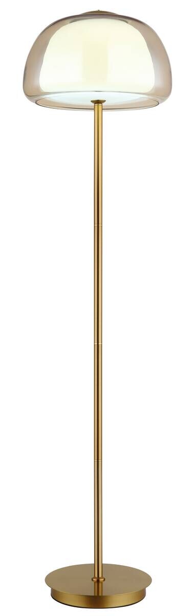 GLOBO Stehlampe gold Metall Glas B/H/L: ca. 44x37x44 cm