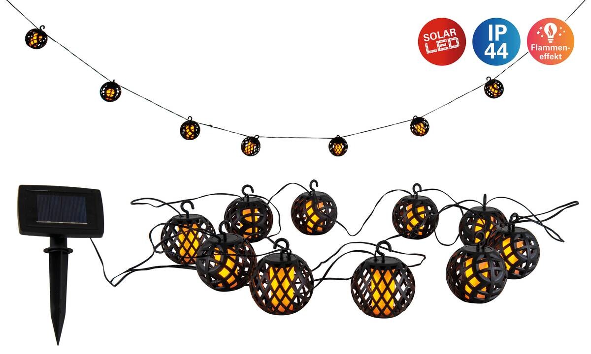 Solarlichterkette 4,85 m schwarz