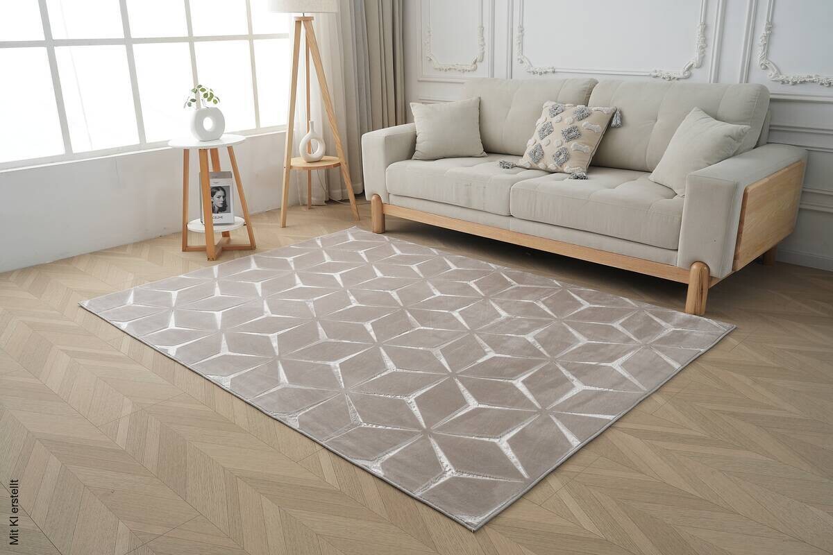 Kayoom Teppich Calma 225 beige B/L: ca. 80x150 cm