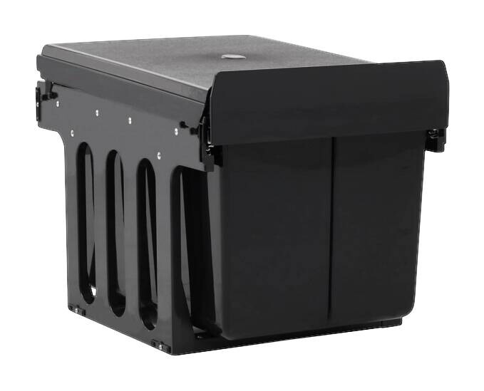 vidaXL Mülleimer schwarz