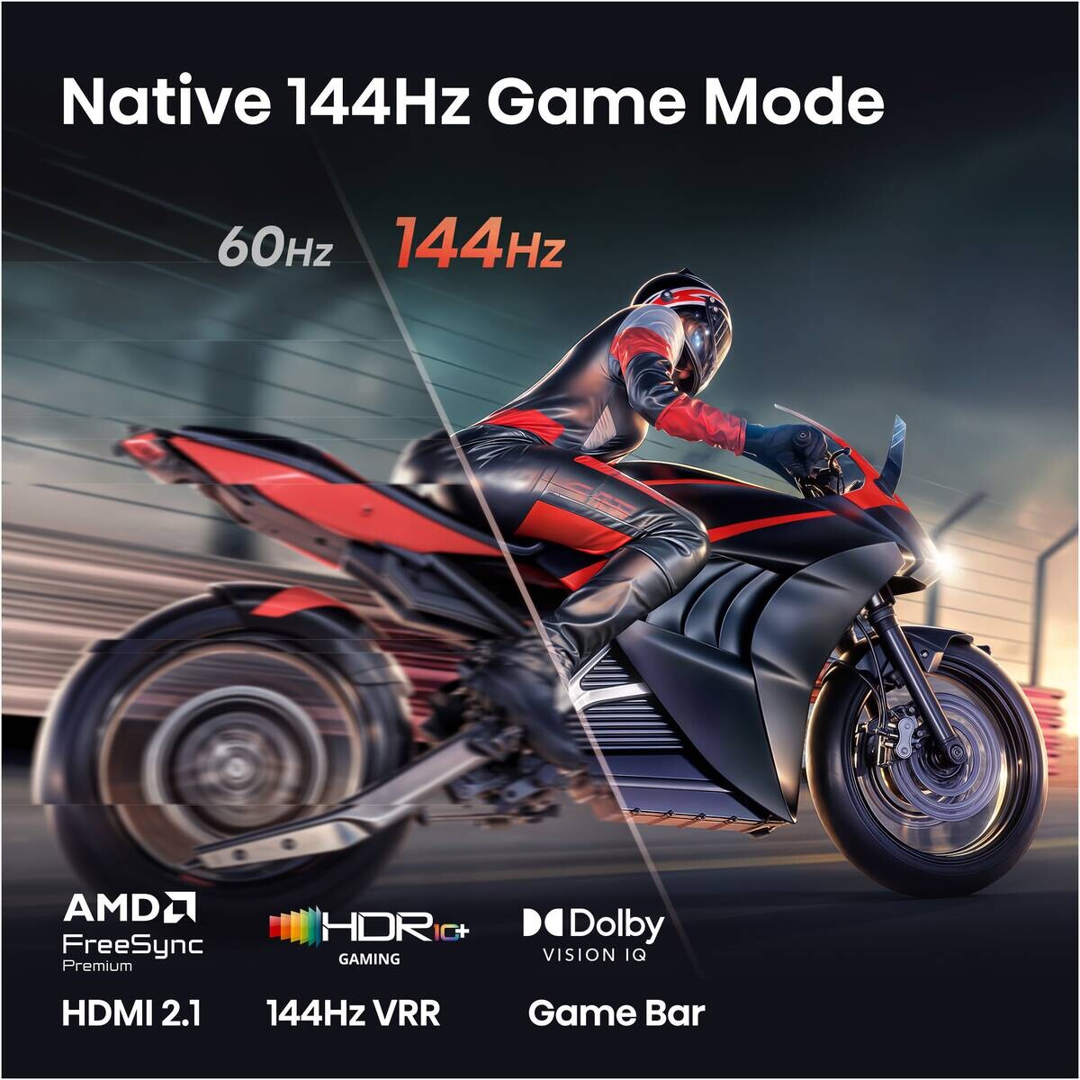 Hisense Mini-LED-Fernseher 55U7SE B/H: ca. 123x77 cm