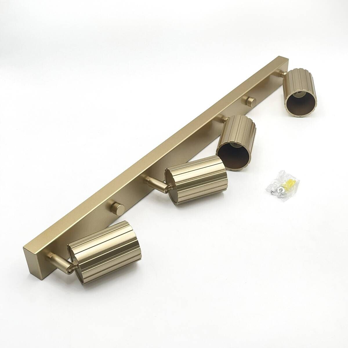 Lamkur Strahler Prisma gold Stahl B/H/L: ca. 6,5x16,5x81 cm 4 Brennstellen