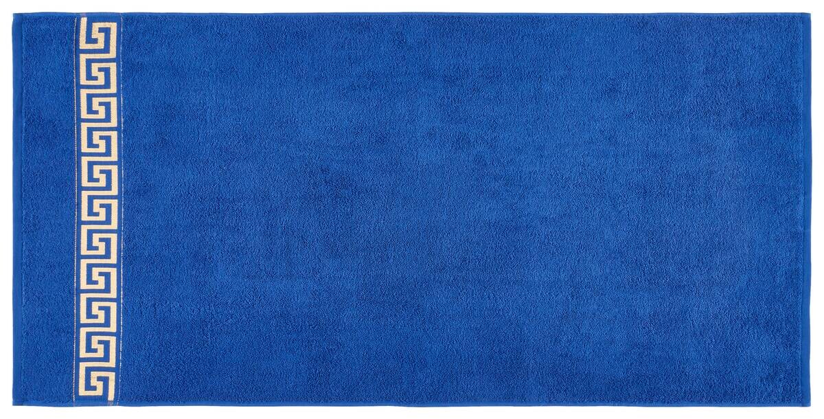POCOline Duschtuch Mäander blau 100% Baumwolle B/L: ca. 70x140 cm