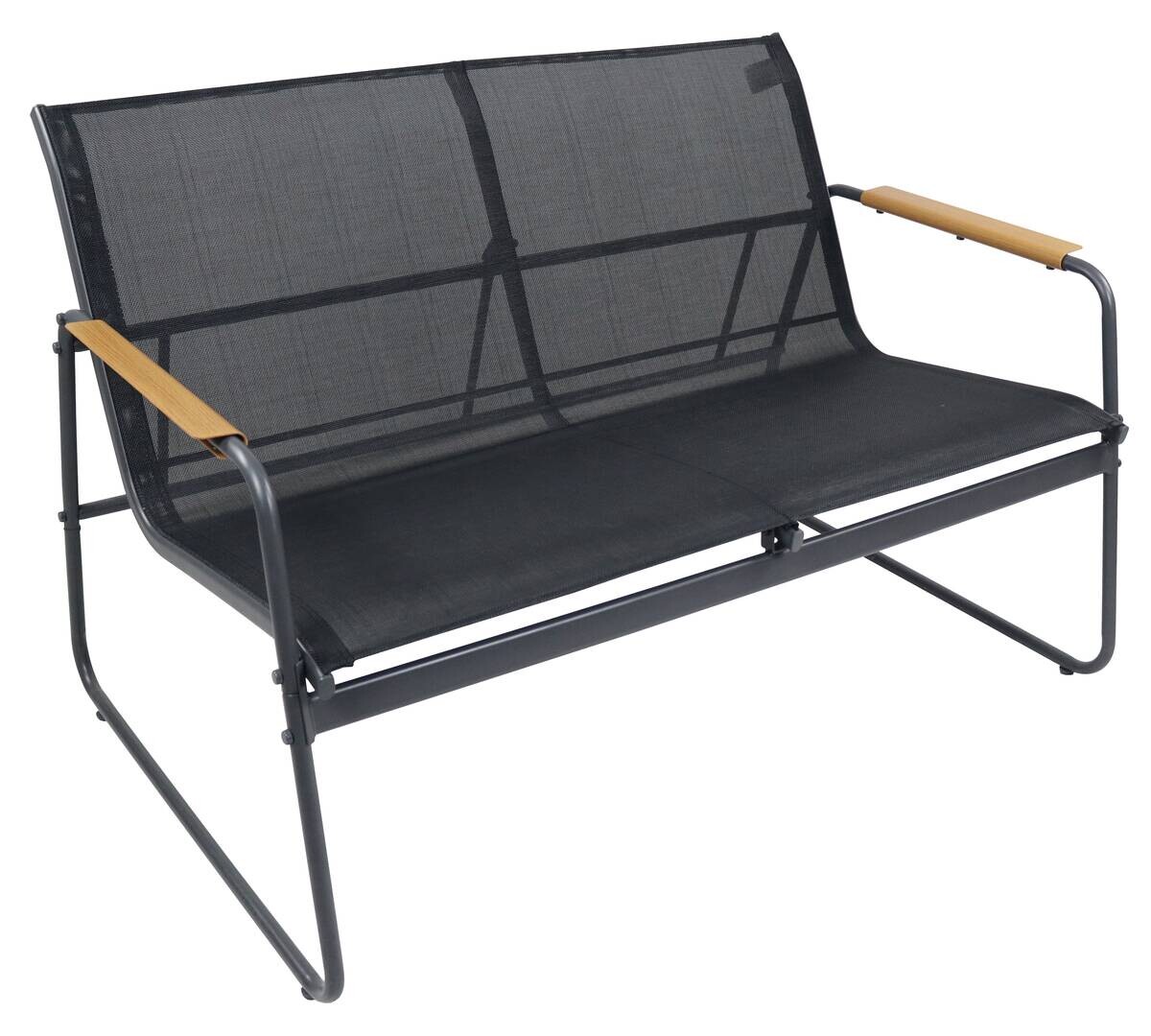 VCM Gartensitzgruppe grau Metall B/H/L: ca. 110x76x74 cm