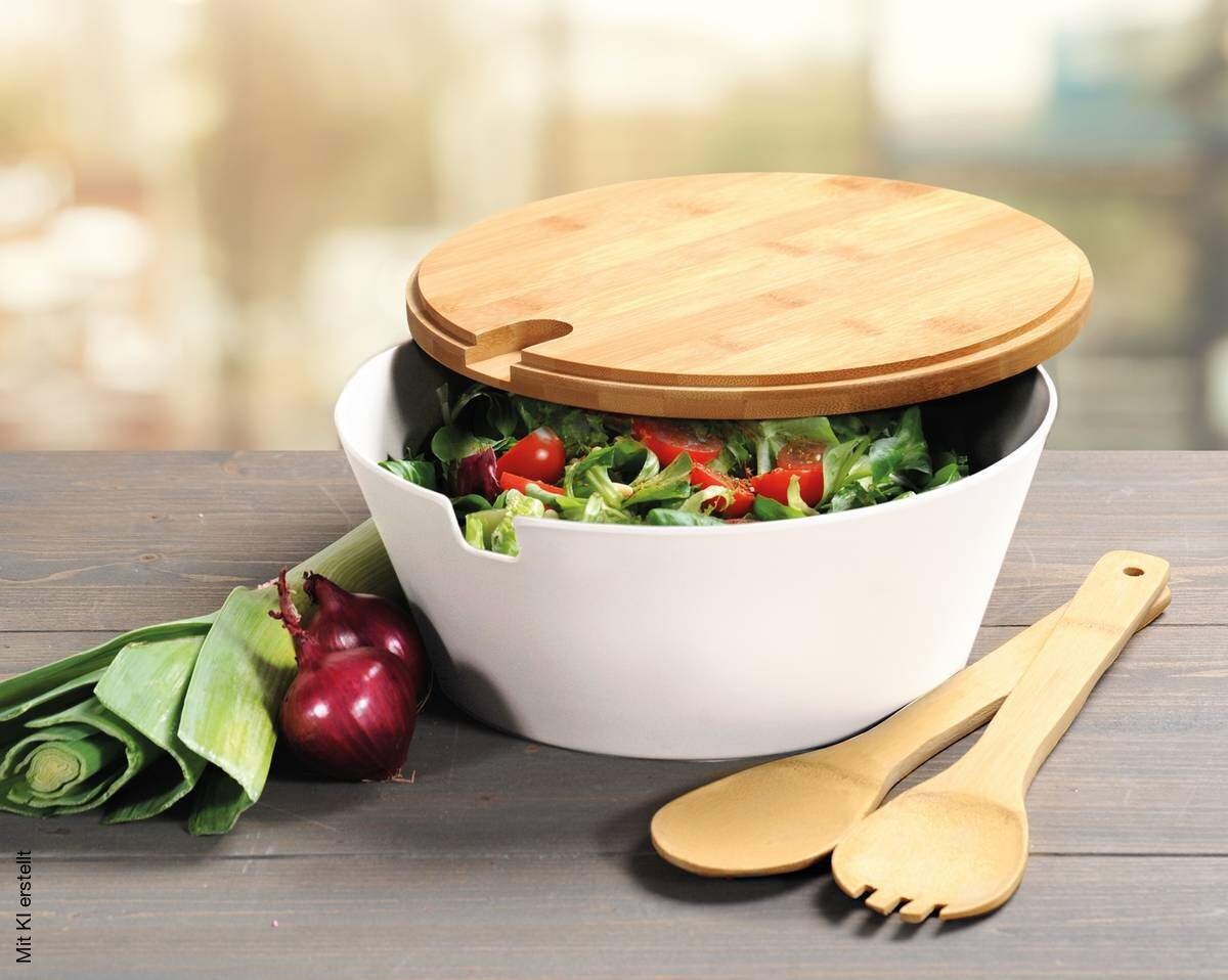 Kesper Salatschale weiß Melamin H/D: ca. 11x26 cm