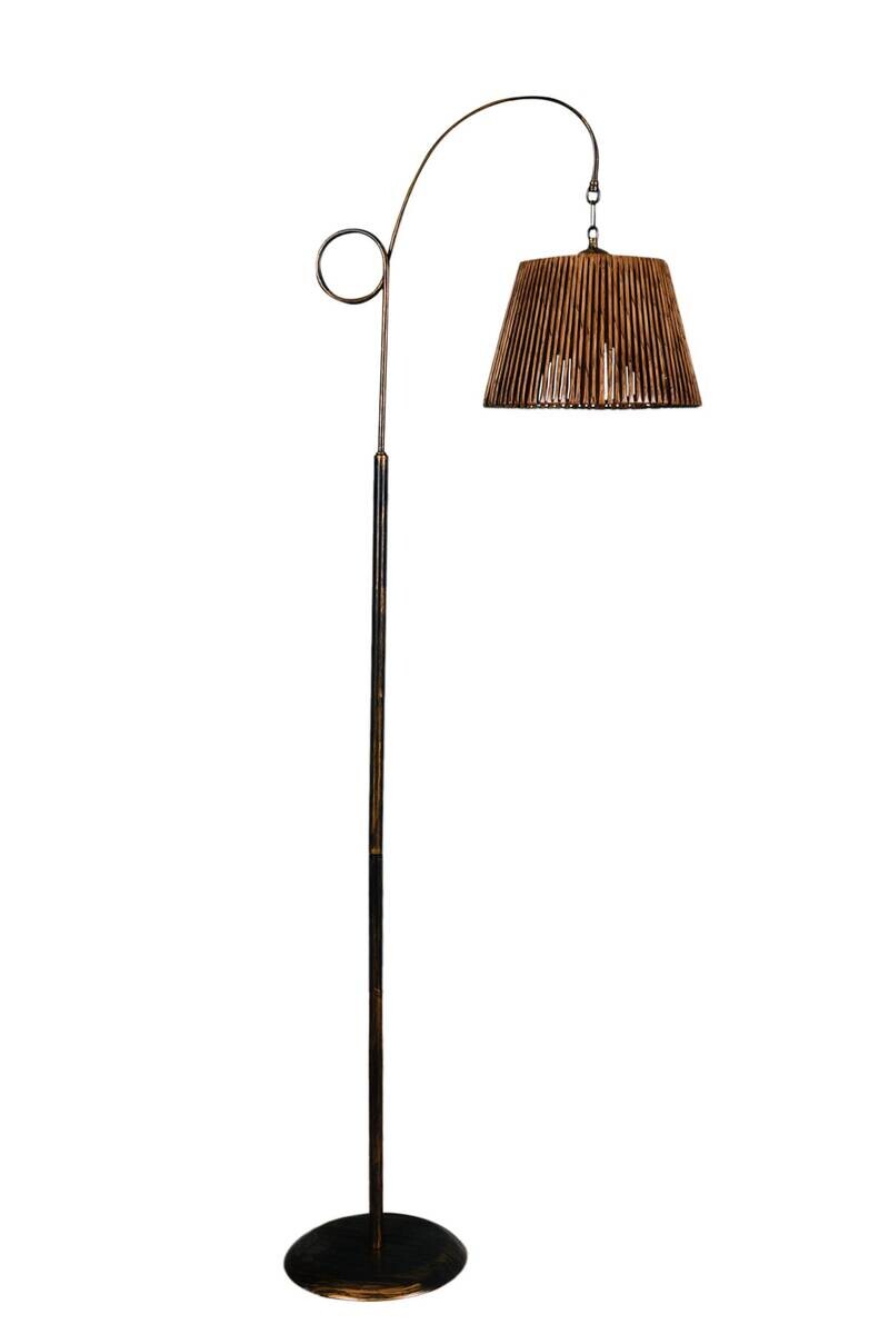 Opviq Stehlampe rosé Metall B/H/T/L/D: ca. 30x162x30x30x30 cm E27 1 Brennstellen
