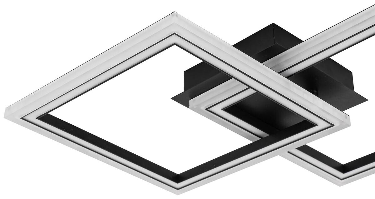 Nolo Deckenleuchte Christina schwarz Metall Kunststoff B/H/L: ca. 35x6,5x57 cm