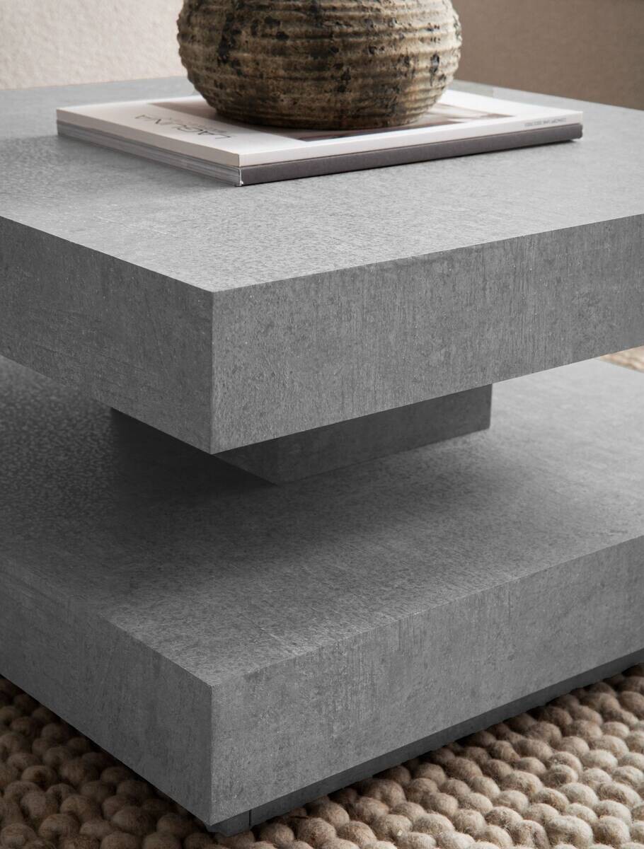 Wohnling Couchtisch Beton B/H/T: ca. 60x34x60 cm