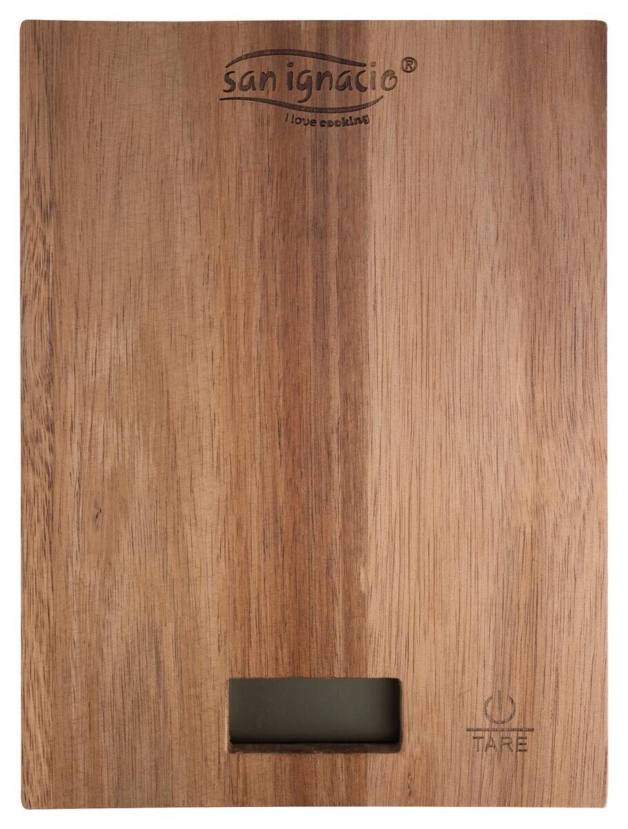 SAN IGNACIO Küchenwaage AGROS natur Akazie B/L: ca. 15x20 cm