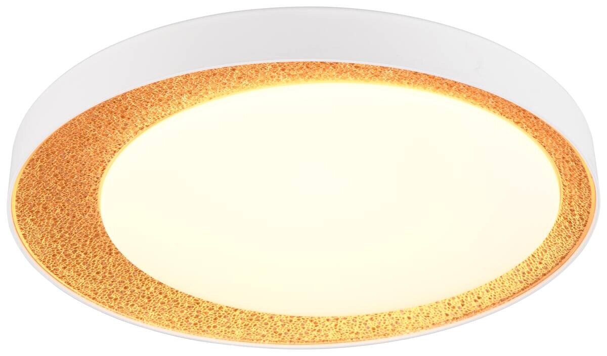 Reality LED-Deckenleuchte Aleta weiß gold Kunststoff H/D: ca. 8x45 cm