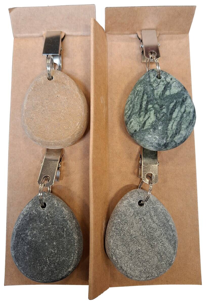 Tischtuchbeschwerer Steine bunt Stein