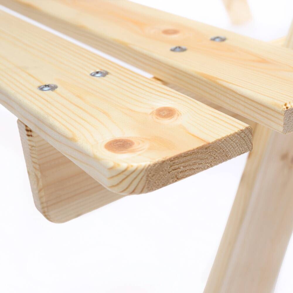 Timbela Kindersitzgarnitur M010 natur Holz B/H/L: ca. 90x50x90 cm