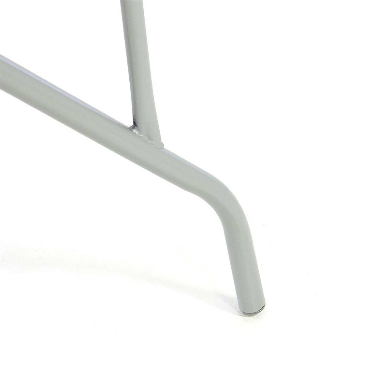 VCM Bistrotisch silber Metall B/H/L: ca. 60x72x110 cm