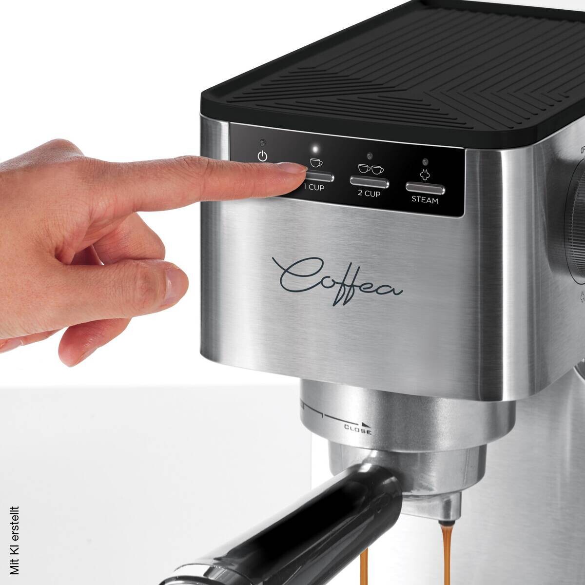 Polti Polti Espresso- und Cappuccinomaschine P10S silber Stahl B/H/T: ca. 13x30,5x30,5 cm
