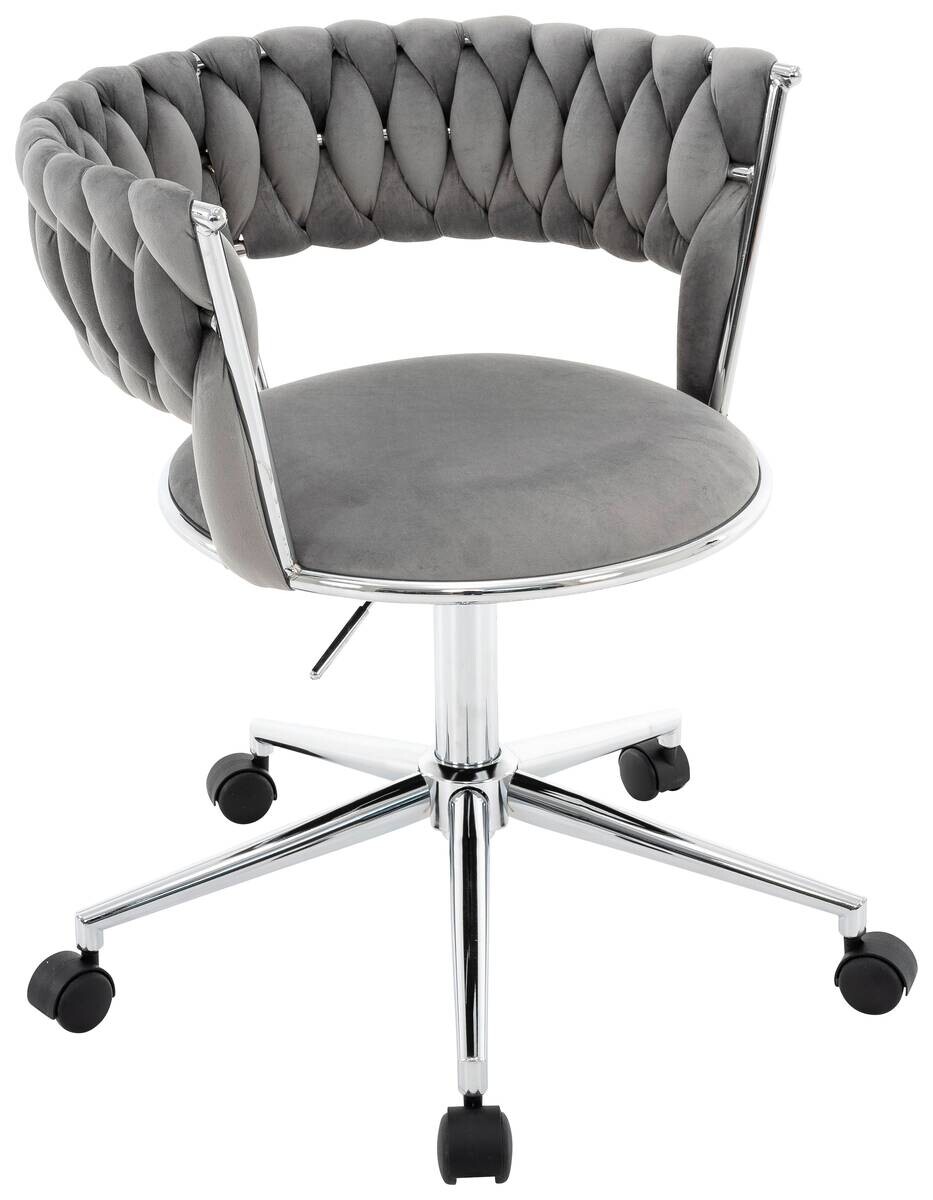 Drehstuhl FM-2393 grau Chrom B/H/T: ca. 59x79,5x56 cm