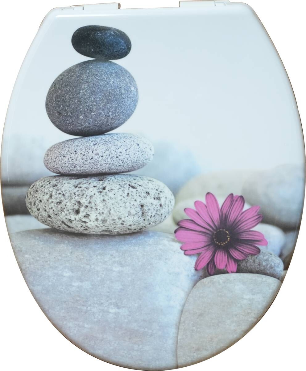 POCOline WC-Sitz graue Steine Duroplast