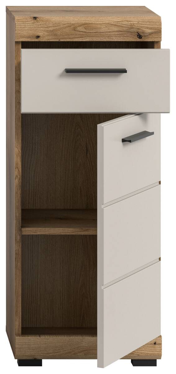 Badhochschrank Scout Evoke Oak Nachbildung Kaschmirgrau Nachbildung B/H/T: ca. 37x88x31 cm