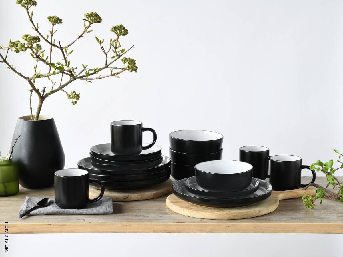 CreaTable Kombiservice Nordic weiß Steinzeug 16 tlg.