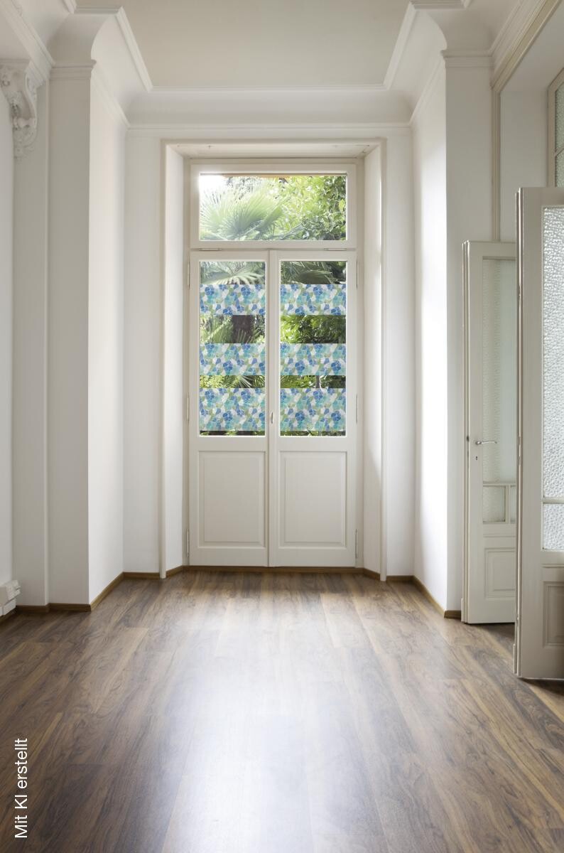 d-c-fix Dekofolie Ornamentglas blau türkis B/L: ca. 45x200 cm