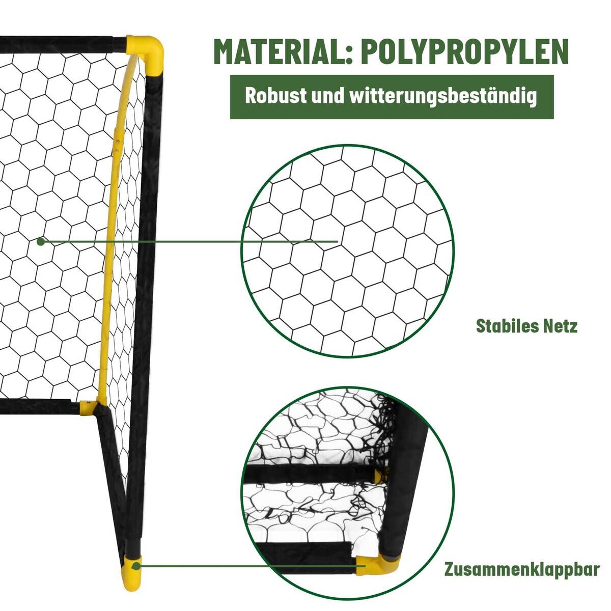 Fußballtor gelb B/H/T: ca. 180x120x91 cm