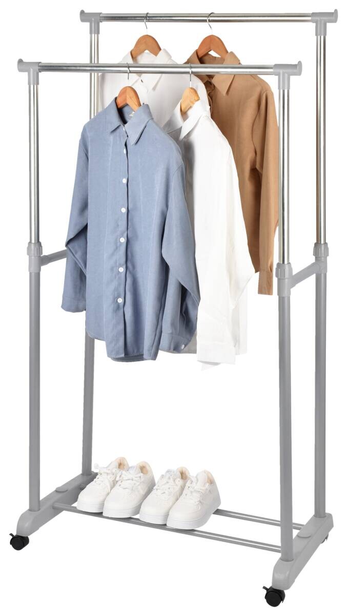 Garderobenwagen Chrom Stahl