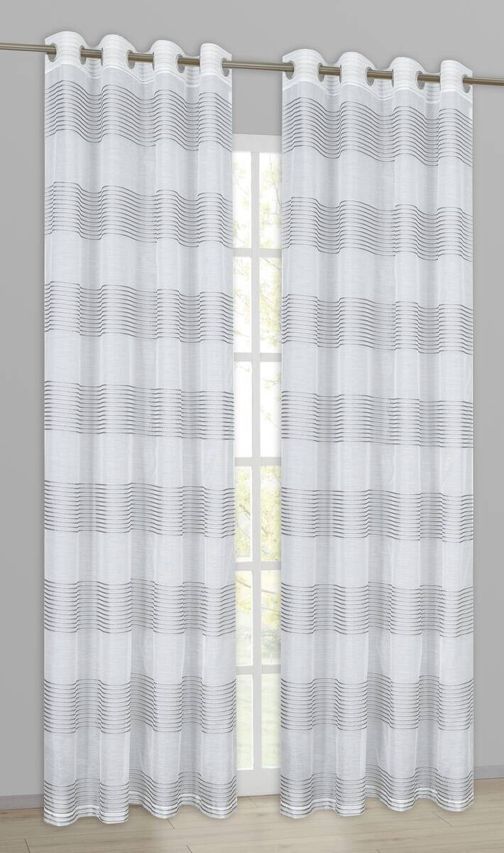 home Topline Ösenvorhang Mina anthrazit B/L: ca. 135x245 cm