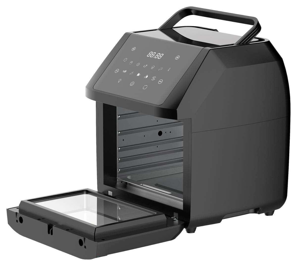 MASTERPRO Heißluftfritteuse BGMP-9310 Rocket schwarz Kunststoff B/H/T: ca. 37,5x43x37,5 cm ca. 11 l