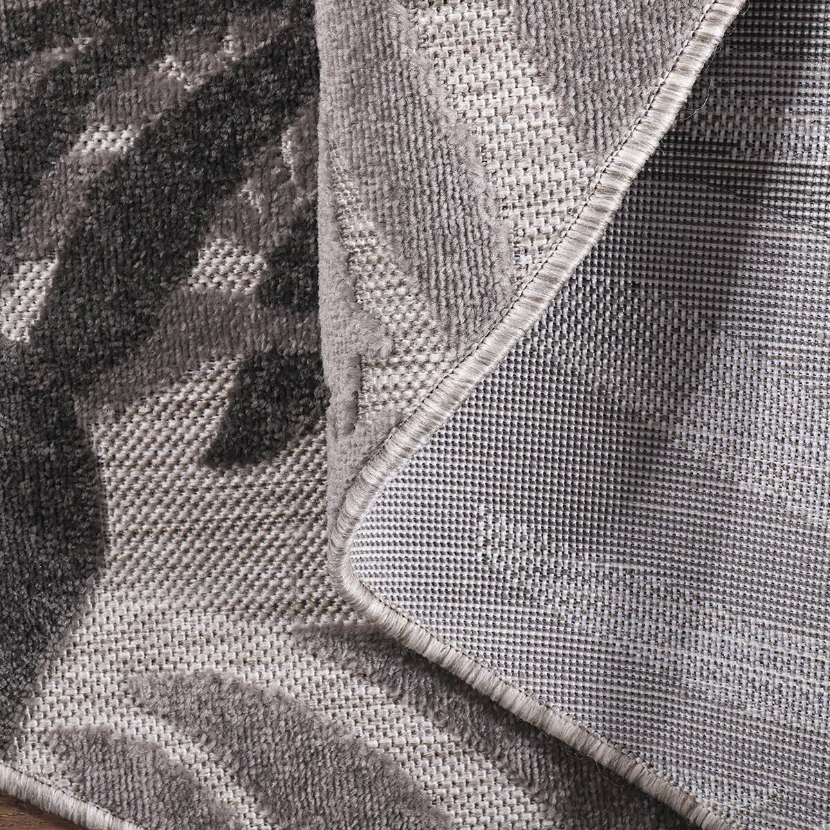 Sanat Outdoorteppich FLORAL grau B/L: ca. 120x120 cm