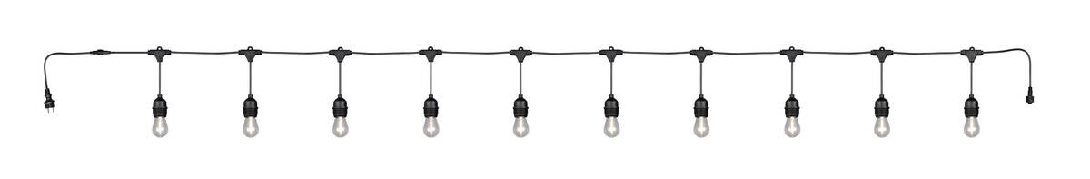 Solarlichterkette mattschwarz B: ca. 65 cm
