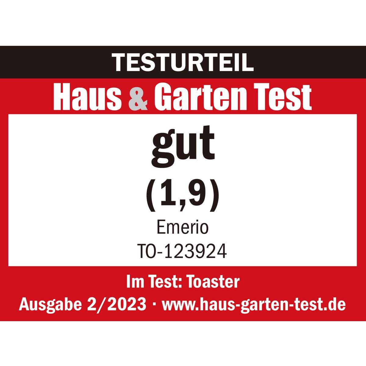 Emerio Toastautomat TO-123924 silber schwarz Kunststoff Edelstahl B/H/T: ca. 29,5x17,5x15,6 cm