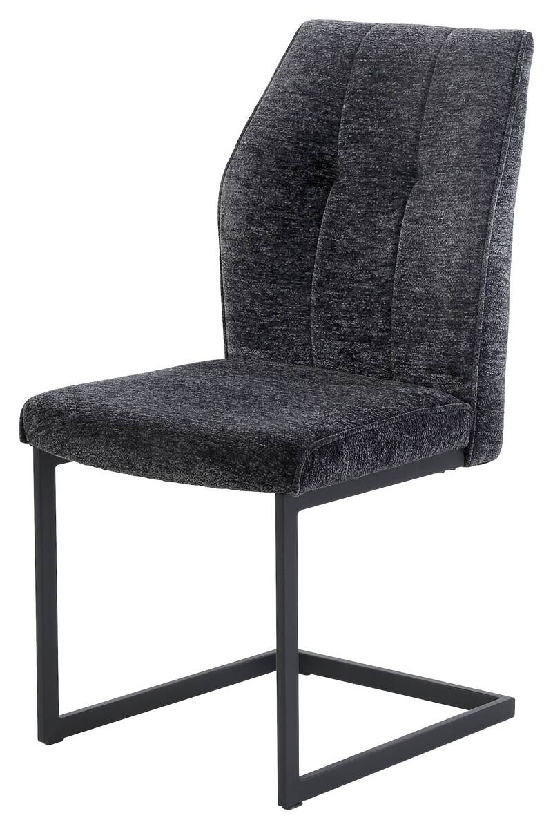 Schwingstuhl dunkelgrau Webstoff B/H/T: ca. 50x97x62 cm