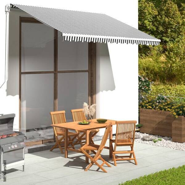 vidaXL Markisenstoff anthrazit weiß 100% Polyester B/L: ca. 245x330 cm