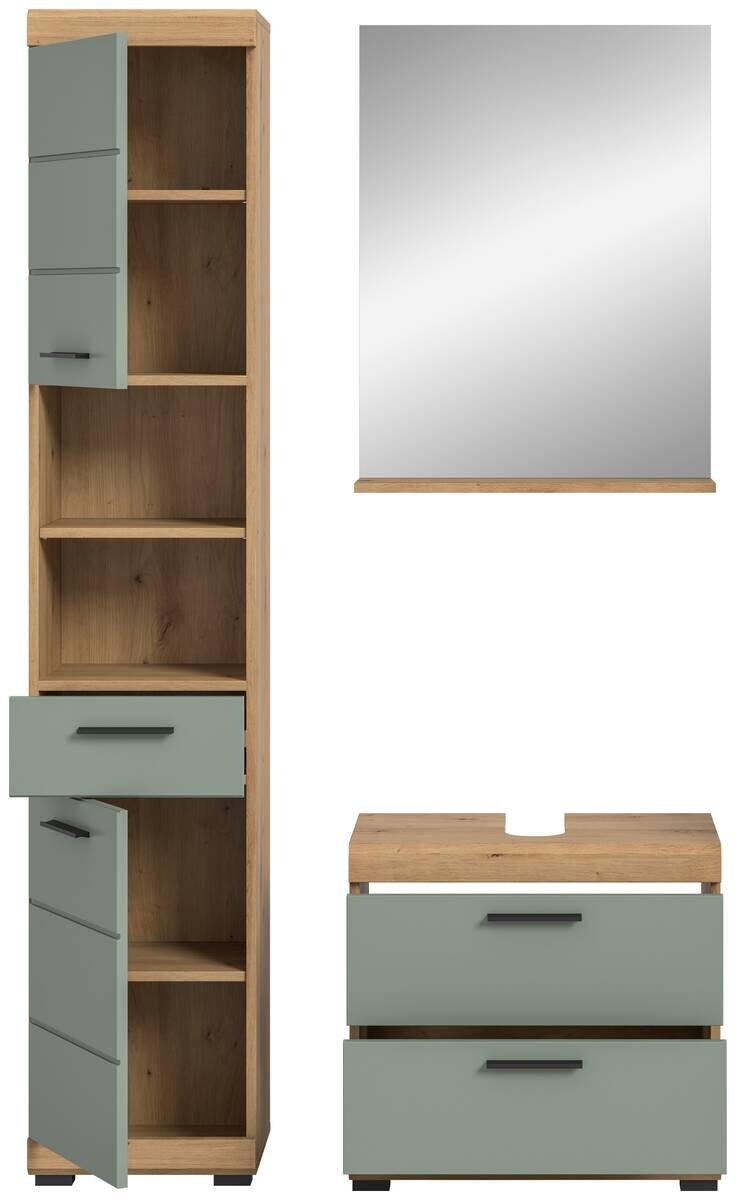 Badezimmer-Set Scout Eiche Artisan Nachbildung salbei Nachbildung B/H/T: ca. 112x191x37 cm