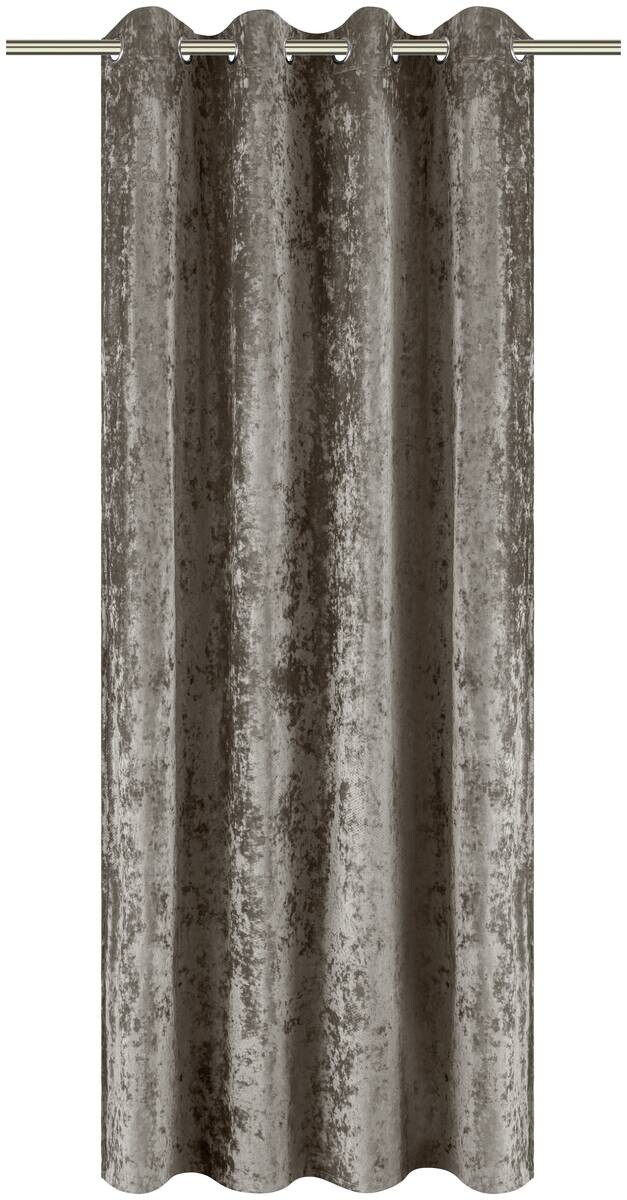 POCOline Ösenvorhang Shiny taupe B/L: ca. 135x245 cm