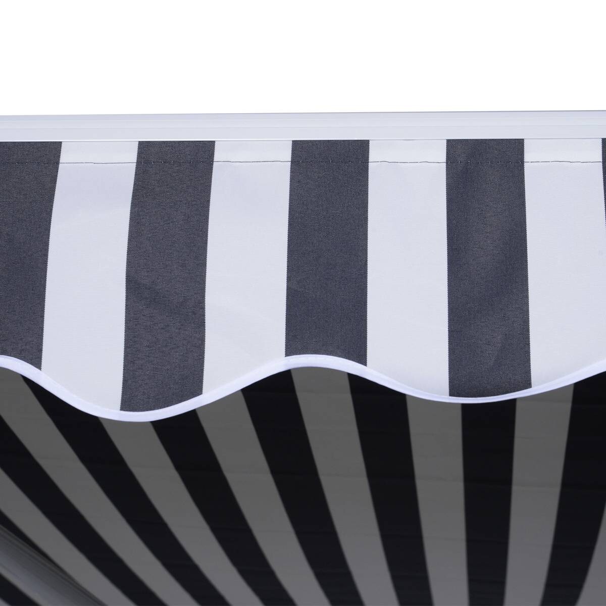 Outsunny Gelenkarmmarkise grau B/H/L: ca. 350x0,3x250 cm