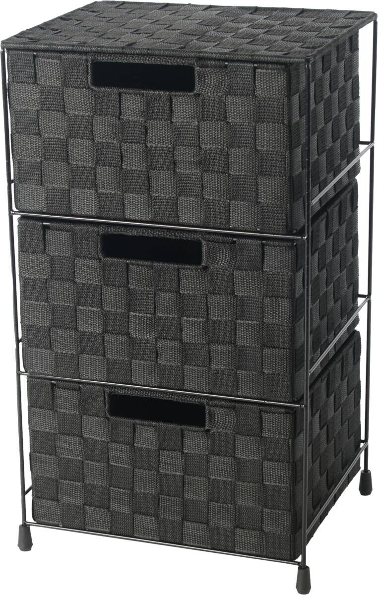 Aufbewahrungsregal schwarz Polyester B/H/L: ca. 25,5x53x31 cm