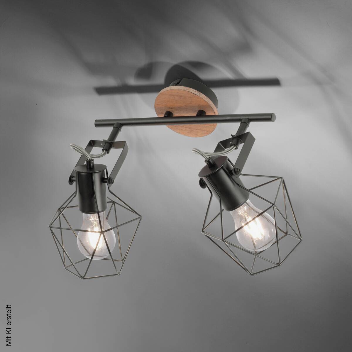Just Light Spotbalken Jaro Eisen B/H/L: ca. 28x31x61 cm E27 2 Brennstellen