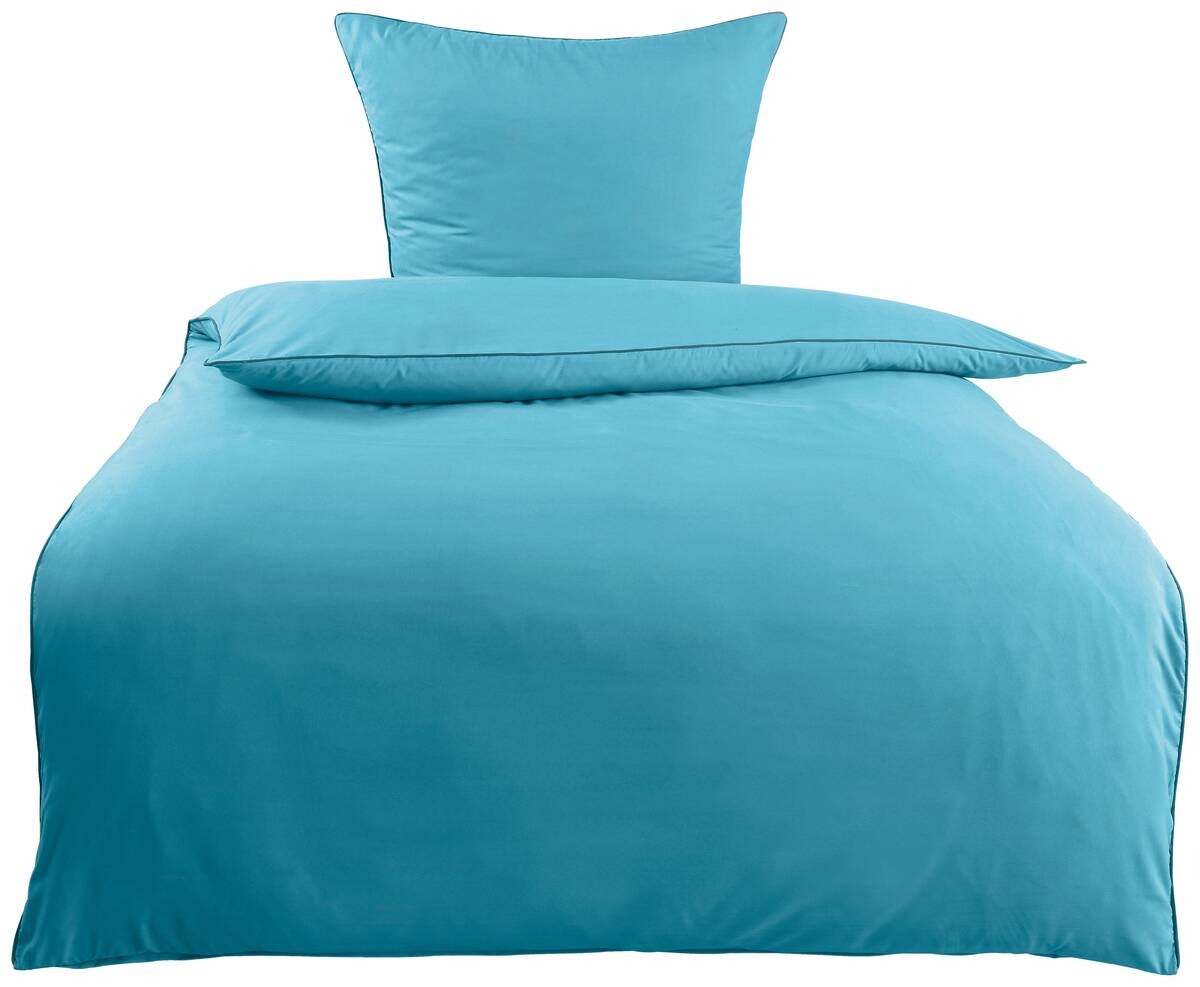 Microfaser Bettwäsche petrol türkis 100% Polyester B/L: ca. 135x200 cm