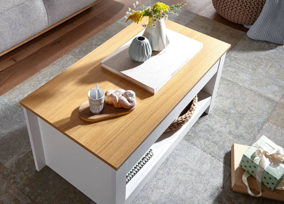 Wohnling Couchtisch weiß B/H/T: ca. 47x45x85 cm