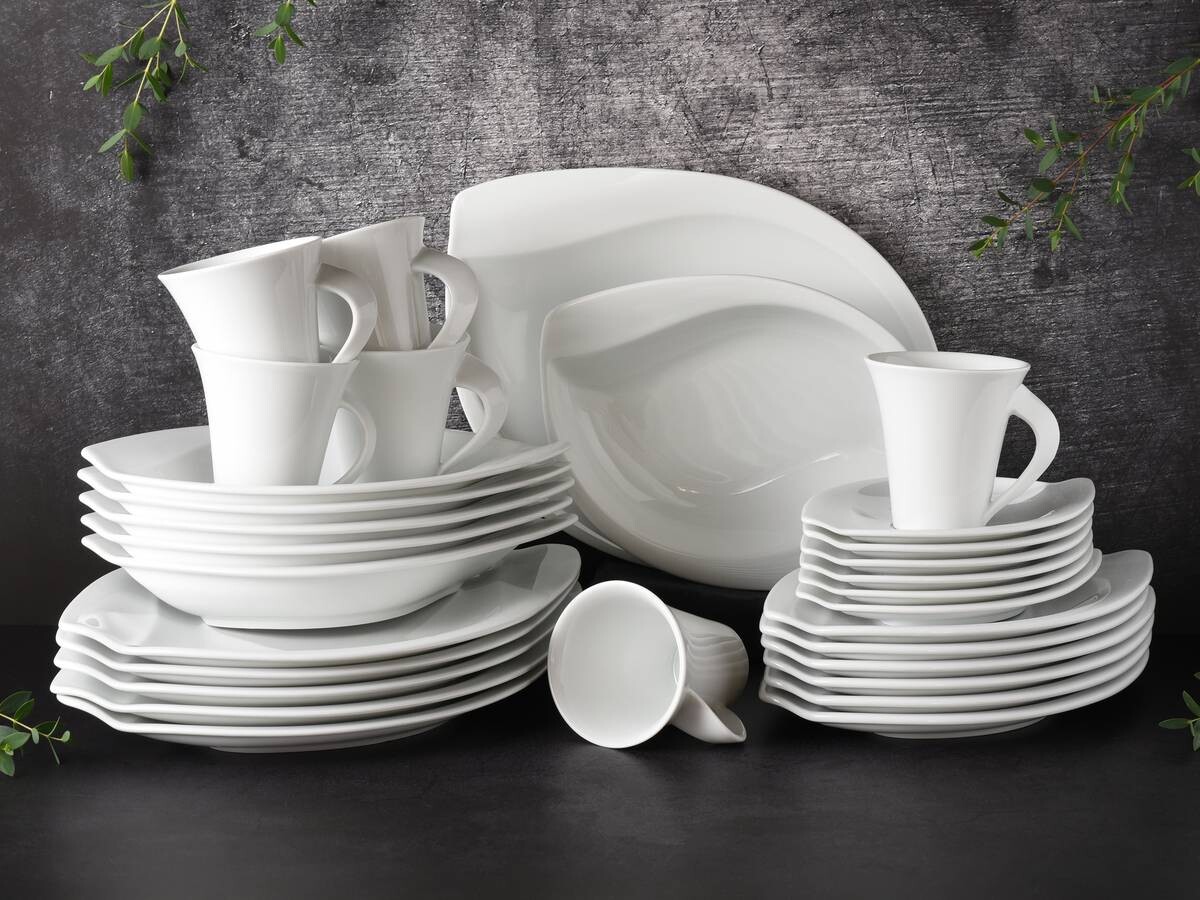 CreaTable Kombiservice ACACIA weiß Porzellan 30 tlg