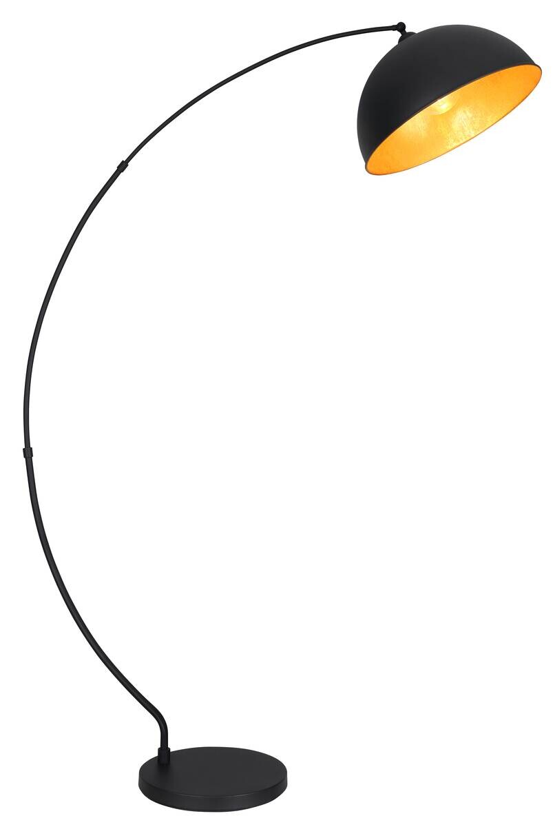 GLOBO Stehlampe gold schwarz Metall B/H/T: ca. 45x182x115 cm E27 1 Brennstellen