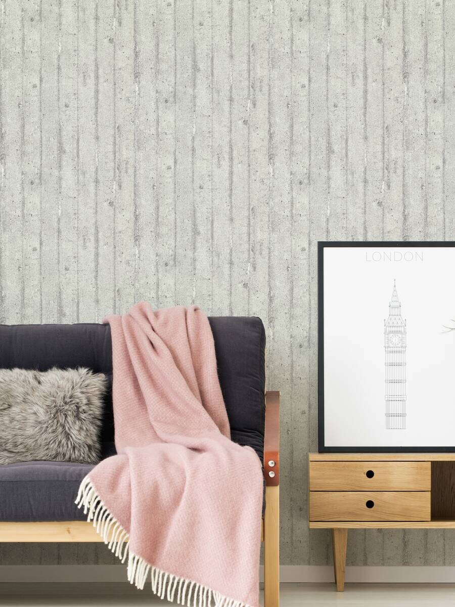 A.S.Creation Vliestapete grau B/H/D: ca. 53x1005x9 cm